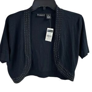 Bay Studios Petite Ladies Cardigan Shrug Sweater PXL Black NWT Old Stock
